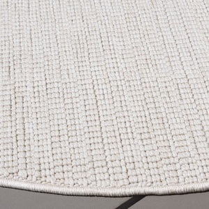Safavieh Sisal Inspired Round Polypropylene Rug Low Pile Ivory Neutral Transitional Living Room SAW420A-8R