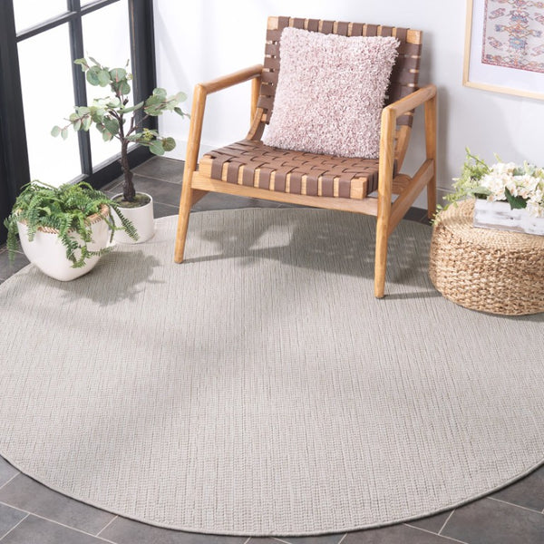 Safavieh Sisal Inspired Round Polypropylene Rug Low Pile Ivory Neutral Transitional Living Room SAW420A-8R