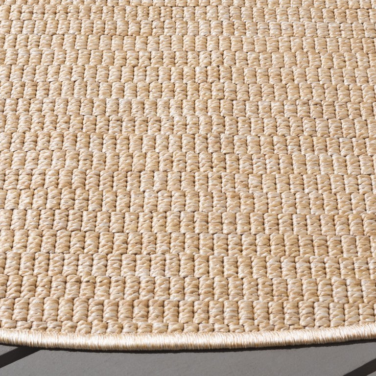 Safavieh Sisal Inspired Round Polypropylene Rug All Weather Low Pile Natural Neutral Tone SAW420B-8R