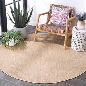 Safavieh Sisal Inspired Round Polypropylene Rug All Weather Low Pile Natural Neutral Tone SAW420B-8R
