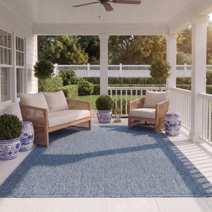 Safavieh Sisal Power Loomed Polypropylene Area Rug Solid Blue Low Pile Living Room Anchor SAW420M-10