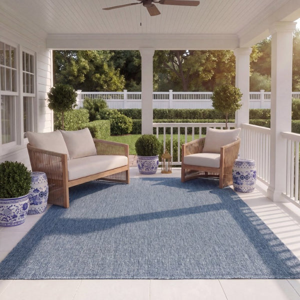 Safavieh Sisal Power Loomed Polypropylene Area Rug Solid Blue Low Pile Living Room Anchor SAW420M-10