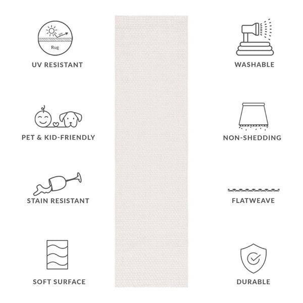 Safavieh Sisal Elegant Ivory Runner Rug For Hallways - Power Loomed, Plush Texture, Timeless Style & Comfort Ivory 95% Polypropylene,5% Polyester Saw460a-3