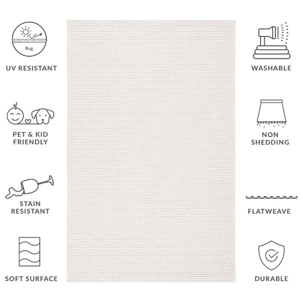 Safavieh Sisal Elegant Ivory Runner Rug For Hallways - Power Loomed, Plush Texture, Timeless Style & Comfort Ivory 95% Polypropylene,5% Polyester Saw460a-3