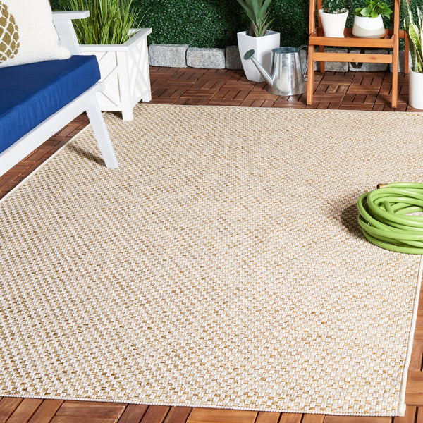 Safavieh Sisal All-Weather 460 Power Loomed Indoor / Outdoor Rug X23 Natural / Ivory 9' x 12'