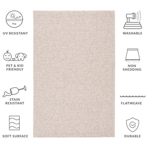 Safavieh Sisal Elegant Ivory Runner Rug For Hallways - Power Loomed, Plush Texture, Timeless Style & Comfort Beige 95% Polypropylene,5% Polyester Saw460c-10