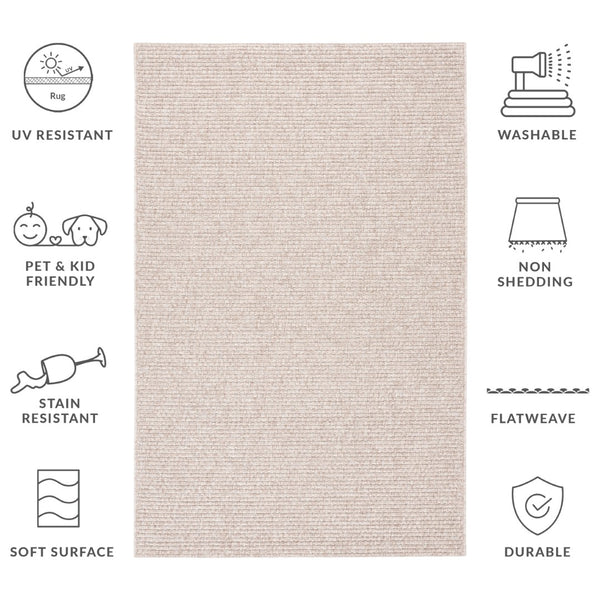 Safavieh Sisal Elegant Ivory Runner Rug For Hallways - Power Loomed, Plush Texture, Timeless Style & Comfort Beige 95% Polypropylene,5% Polyester Saw460c-10