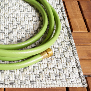 Safavieh Sisal All-Weather 460 Power Loomed Indoor / Outdoor Rug X23 Grey / Ivory 9' x 12'