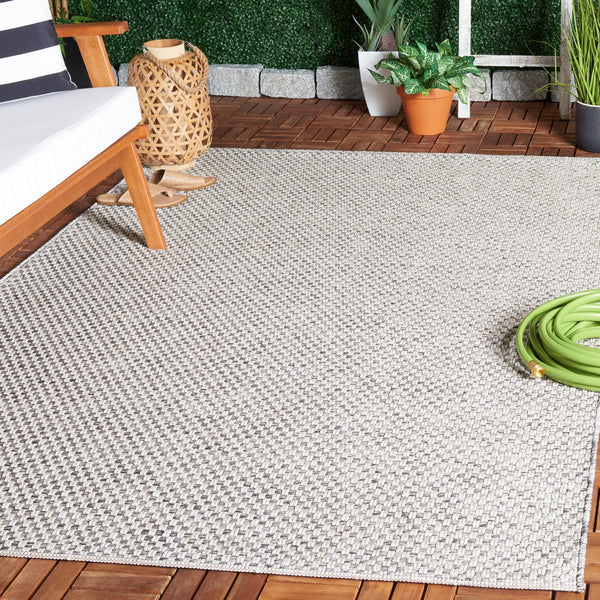 Safavieh Sisal All-Weather 460 Power Loomed Indoor / Outdoor Rug X23 Grey / Ivory 9' x 12'