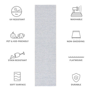 Safavieh Sisal Elegant Ivory Runner Rug For Hallways - Power Loomed, Plush Texture, Timeless Style & Comfort Blue ,Ivory 95% Polypropylene,5% Polyester Saw460m-6