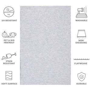 Safavieh Sisal Elegant Ivory Runner Rug For Hallways - Power Loomed, Plush Texture, Timeless Style & Comfort Blue ,Ivory 95% Polypropylene,5% Polyester Saw460m-6