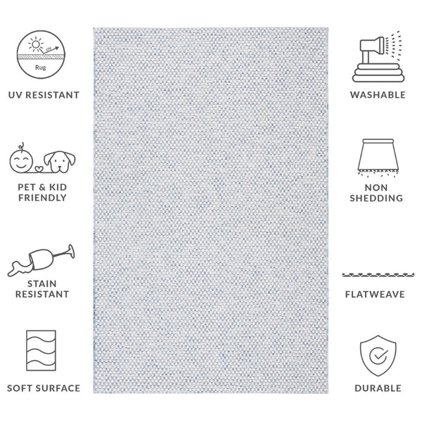 Safavieh Sisal Elegant Ivory Runner Rug For Hallways - Power Loomed, Plush Texture, Timeless Style & Comfort Blue ,Ivory 95% Polypropylene,5% Polyester Saw460m-6