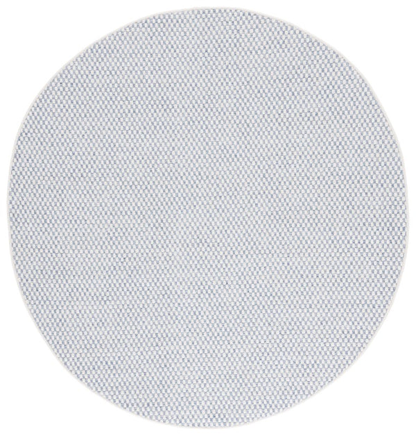 Safavieh Sisal Look Round Polypropylene Area Rug Woven Blue Ivory Geometric Indoor Outdoor SAW460M-8R
