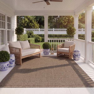 Safavieh Sisal All-Weather Solid Brown Polypropylene Area Rug for Living Room and Home Office SAW460T-10