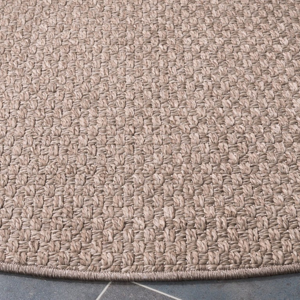 Safavieh Sisal Inspired Round Area Rug Woven Polypropylene Neutral Brown for Living Spaces SAW460T-8R