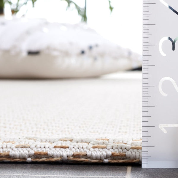 Safavieh Sisal Inspired Ivory Area Rug Woven Polypropylene Texture for Living Rooms and Entryways Off White 10'-0" x 14'-0" SAW640B-10