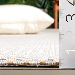 Safavieh Sisal Inspired Ivory Area Rug Woven Polypropylene Texture for Living Rooms and Entryways Off White 10'-0" x 14'-0" SAW640B-10
