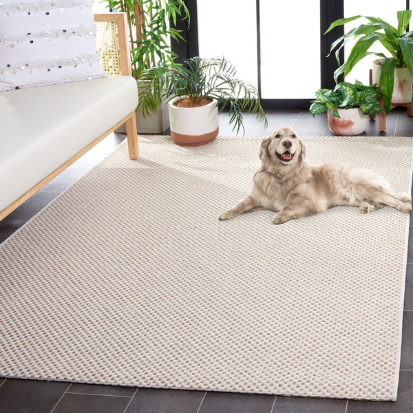 Safavieh Sisal All-Weather Area Rug 6'7"X9'6" Ivory/Natural — Power-Loomed, Durable Poly Blend, Low-Maintenance SAW640B-6