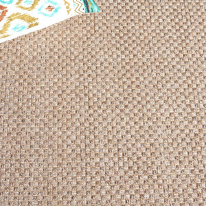 Safavieh Sisal Inspired Ivory Area Rug Woven Polypropylene Texture for Living Rooms and Entryways Brown 2'-2" x 9'-0" SAW640E-29