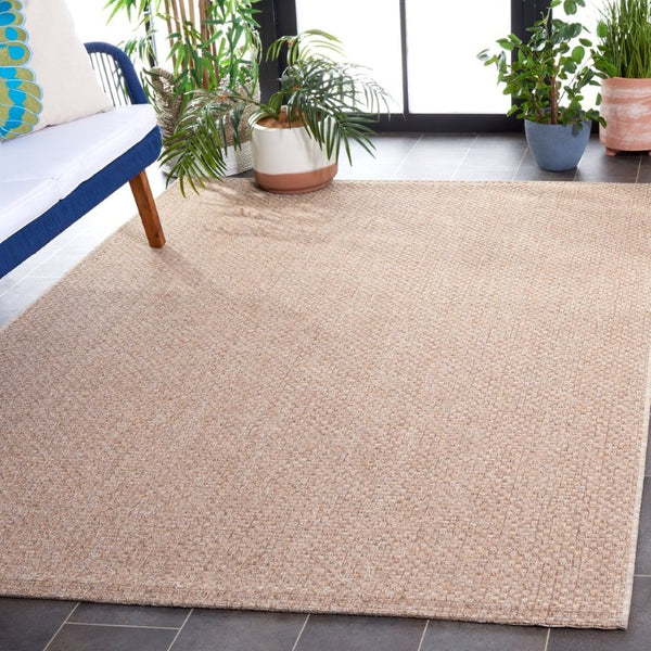 Safavieh Sisal Inspired Ivory Area Rug Woven Polypropylene Texture for Living Rooms and Entryways Brown 6'-7" x 9'-6" SAW640E-6