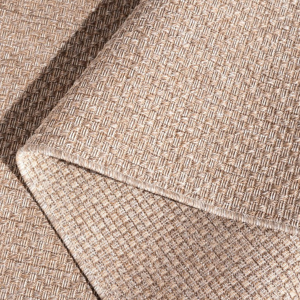 Safavieh Sisal Inspired Ivory Area Rug Woven Polypropylene Texture for Living Rooms and Entryways Brown 6'-7" x 9'-6" SAW640E-6