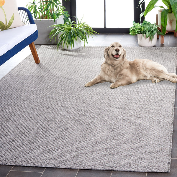 Safavieh Sisal All-Weather 640 Power Loomed Indoor / Outdoor Rug X23 Light Grey 9' x 12'