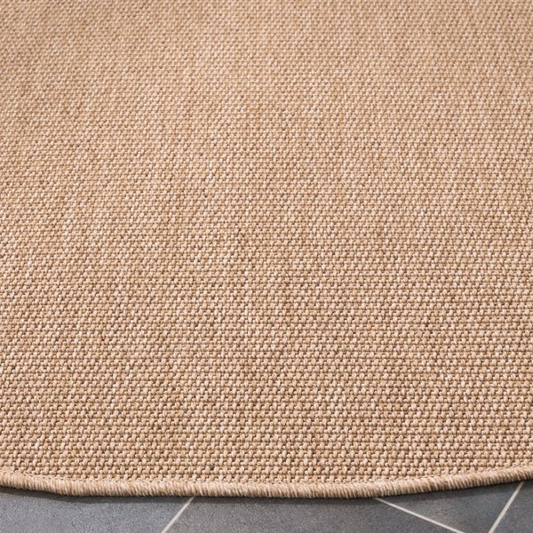 Safavieh Sisal Natural Tone Round Indoor Rug Power Loomed Synthetic Fiber for Living Spaces SAW642B-5R