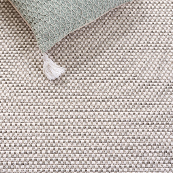 Safavieh Sisal Inspired Polypropylene Area Rug Low Pile Neutral Texture for Living Room Ivory / Grey SAW644F-9
