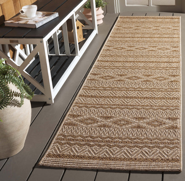 Safavieh Sisal All-weather Area Rug - Durable, Stylish Outdoor And Indoor Decor With Timeless Geometric Charm Natural ,Brown 86% Polypropylene,14% Polyester Saw646b-7r