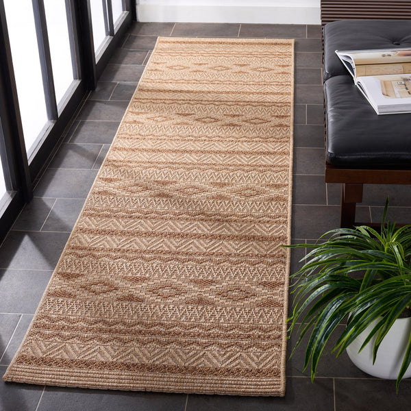 Safavieh Sisal All-weather Area Rug - Durable, Stylish Outdoor And Indoor Decor With Timeless Geometric Charm Natural ,Brown 86% Polypropylene,14% Polyester Saw646b-7r