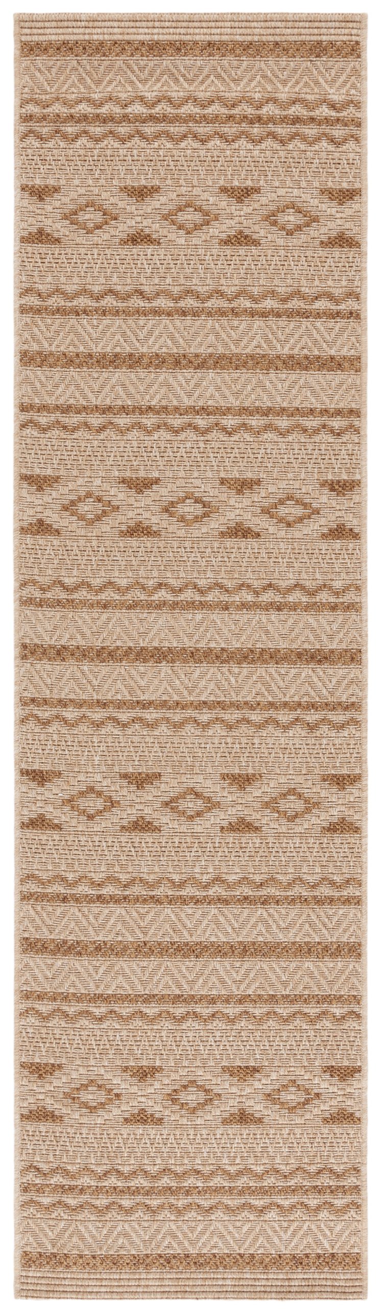 Safavieh Sisal All-weather Area Rug - Durable, Stylish Outdoor And Indoor Decor With Timeless Geometric Charm Natural ,Brown 86% Polypropylene,14% Polyester Saw646b-7r