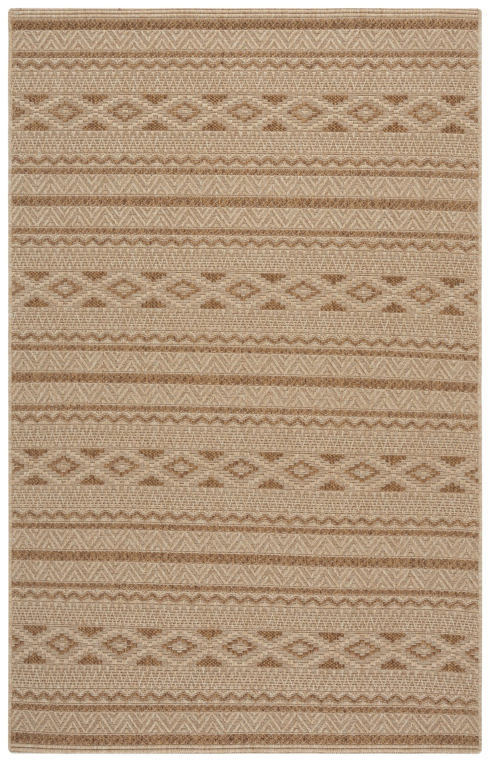 Safavieh Sisal All-weather Area Rug - Durable, Stylish Outdoor And Indoor Decor With Timeless Geometric Charm Natural ,Brown 86% Polypropylene,14% Polyester Saw646b-7r