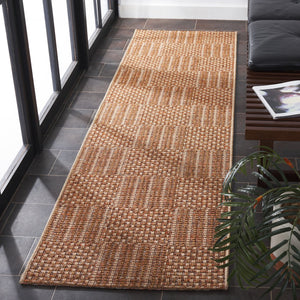 Safavieh Sisal Elegant All-weather Rug For Indoor And Outdoor Spaces - Durable, Stylish, And Easy To Maintain Natural ,Brown 86% Polypropylene,14% Polyester Saw648b-5