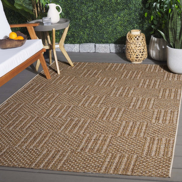Safavieh Sisal Inspired All Weather Indoor Outdoor Area Rug Coastal Farmhouse Living Room Accent Off White SAW648B-6