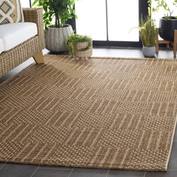 Safavieh Sisal Inspired All Weather Indoor Outdoor Area Rug Coastal Farmhouse Living Room Accent Off White SAW648B-6