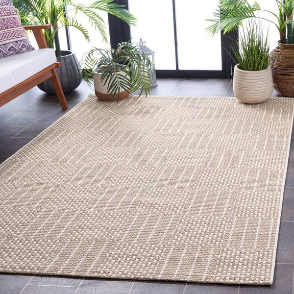 Safavieh Sisal Inspired All Weather Indoor Outdoor Area Rug Coastal Farmhouse Living Room Accent Brown SAW648E-6
