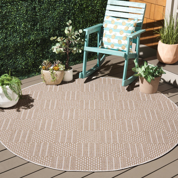 Safavieh Sisal Elegant All-weather Rug For Indoor And Outdoor Spaces - Durable, Stylish, And Easy To Maintain Taupe ,Beige 86% Polypropylene,14% Polyester Saw648e-7sq