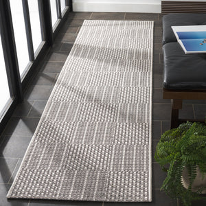Safavieh Sisal Elegant All-weather Rug For Indoor And Outdoor Spaces - Durable, Stylish, And Easy To Maintain Grey ,Ivory 86% Polypropylene,14% Polyester Saw648f-7r
