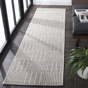 Safavieh Sisal Elegant All-weather Rug For Indoor And Outdoor Spaces - Durable, Stylish, And Easy To Maintain Aqua ,Beige Ivory 86% Polypropylene,14% Polyester Saw648j-5