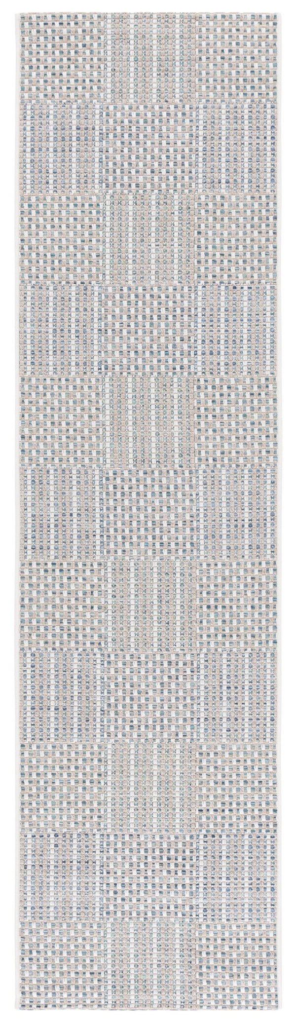 Safavieh Sisal Elegant All-weather Rug For Indoor And Outdoor Spaces - Durable, Stylish, And Easy To Maintain Aqua ,Beige Ivory 86% Polypropylene,14% Polyester Saw648j-5