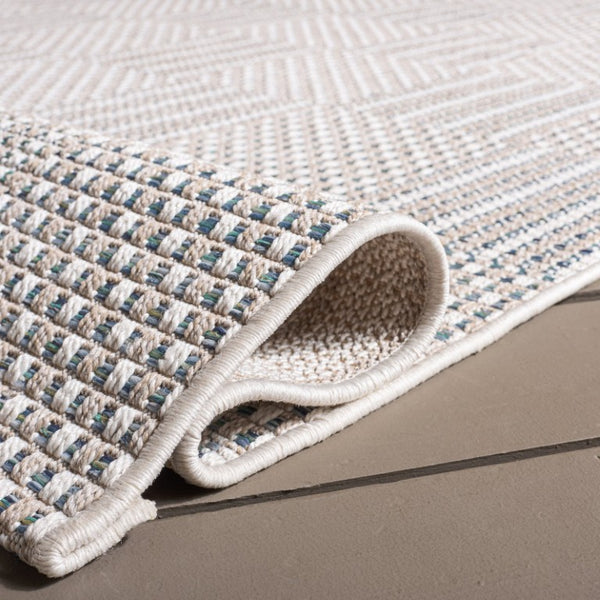 Safavieh Sisal Inspired All Weather Indoor Outdoor Area Rug Coastal Farmhouse Living Room Accent Teal SAW648J-6