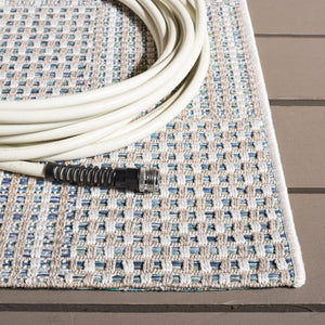 Safavieh Sisal Inspired All Weather Indoor Outdoor Area Rug Coastal Farmhouse Living Room Accent Teal SAW648J-6