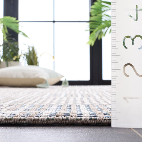 Safavieh Sisal All-Weather Indoor Outdoor Rug Power Loomed Polypropylene Neutral Living Room Blue SAW648J-9