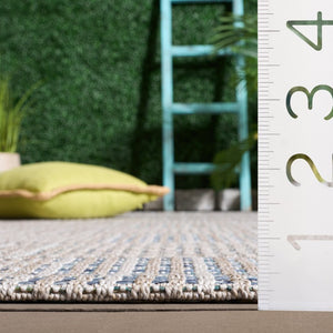 Safavieh Sisal All-Weather Indoor Outdoor Rug Power Loomed Polypropylene Neutral Living Room Blue SAW648J-9