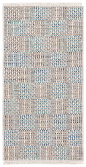 Safavieh Sisal Elegant All-weather Rug For Indoor And Outdoor Spaces - Durable, Stylish, And Easy To Maintain Aqua ,Beige Ivory 86% Polypropylene,14% Polyester Saw648j-5