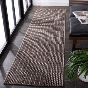 Safavieh Sisal Elegant All-weather Rug For Indoor And Outdoor Spaces - Durable, Stylish, And Easy To Maintain Black ,Grey 86% Polypropylene,14% Polyester Saw648z-9