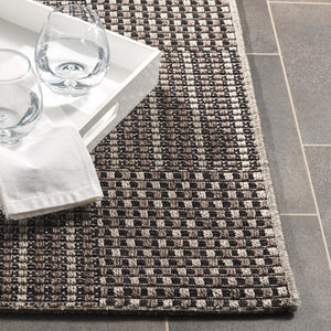 Safavieh Sisal Elegant All-weather Rug For Indoor And Outdoor Spaces - Durable, Stylish, And Easy To Maintain Black ,Grey 86% Polypropylene,14% Polyester Saw648z-9