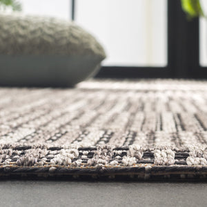 Safavieh Sisal Elegant All-weather Rug For Indoor And Outdoor Spaces - Durable, Stylish, And Easy To Maintain Black ,Grey 86% Polypropylene,14% Polyester Saw648z-9