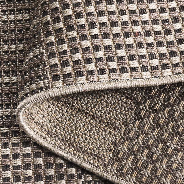 Safavieh Sisal Elegant All-weather Rug For Indoor And Outdoor Spaces - Durable, Stylish, And Easy To Maintain Black ,Grey 86% Polypropylene,14% Polyester Saw648z-9