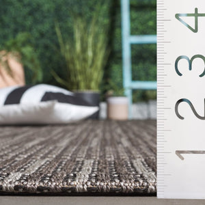 Safavieh Sisal Inspired All Weather Indoor Outdoor Area Rug Coastal Farmhouse Living Room Accent Black SAW648Z-6